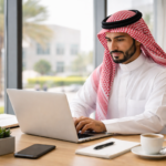 shaikh working on laptop 2